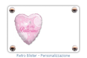 Diamante Naturale Certificato Con Personalizzazione Battesimo Palloncino Rosa