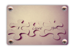 Diamante Naturale Certificato Con Personalizzazione Puzzle I Love You