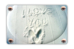 Diamante Naturale Certificato Con Personalizzazione I Love You su Neve